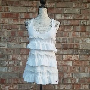 Hollister L White Tiered Tank